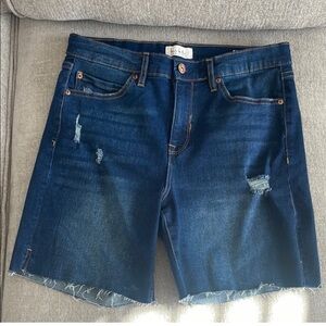 Nicole Miller Distressed Denim Shorts